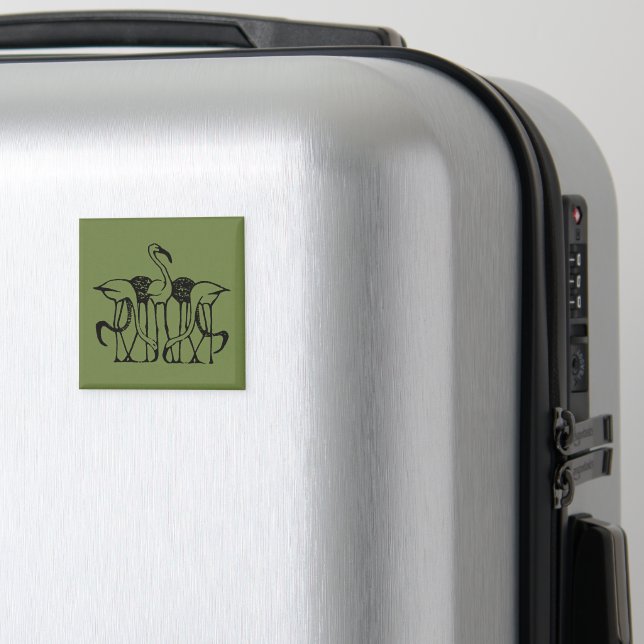 Dijsselhof - Five Flamingos, fine art, Magnet (In Situ (Luggage))