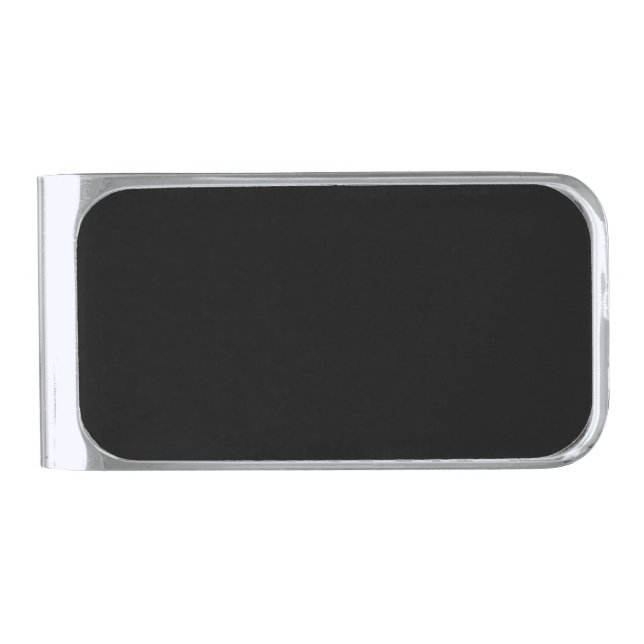 DijuClip Minimalist Money Clip. Silver Finish Money Clip (Front)