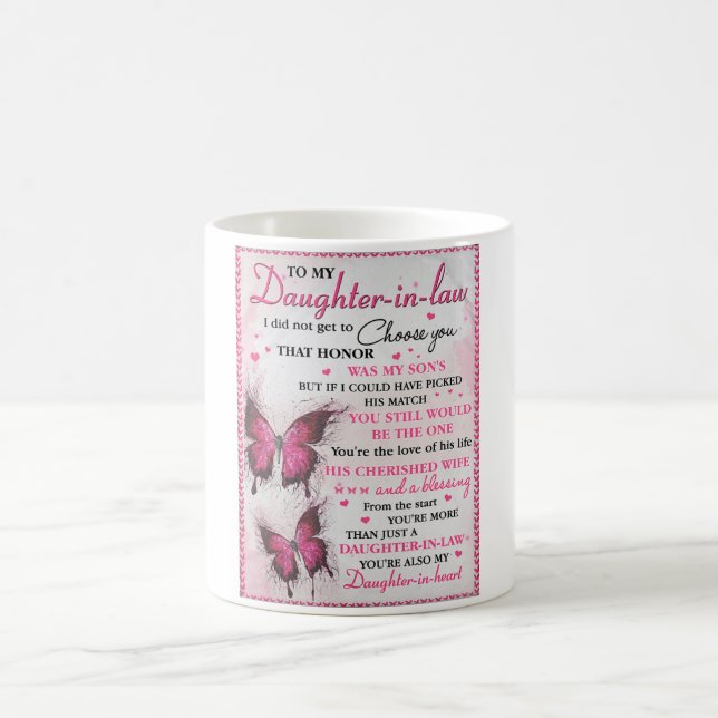 DIL Butterfly You're Also My Daughter-In-Heart  Coffee Mug (Center)