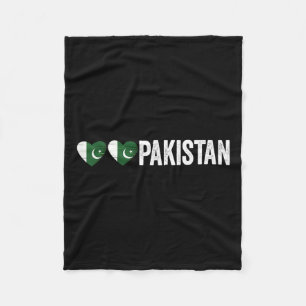 Dil Pakistan Azadi Mubarak Heart Flag Day Proud Ro Fleece Blanket