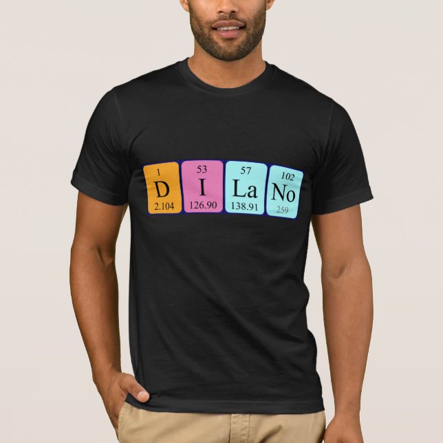 Dilano periodic table name shirt (Front)