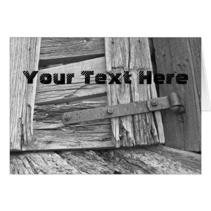 Dilapidated Corral Gate Custom Photo and Text Cards