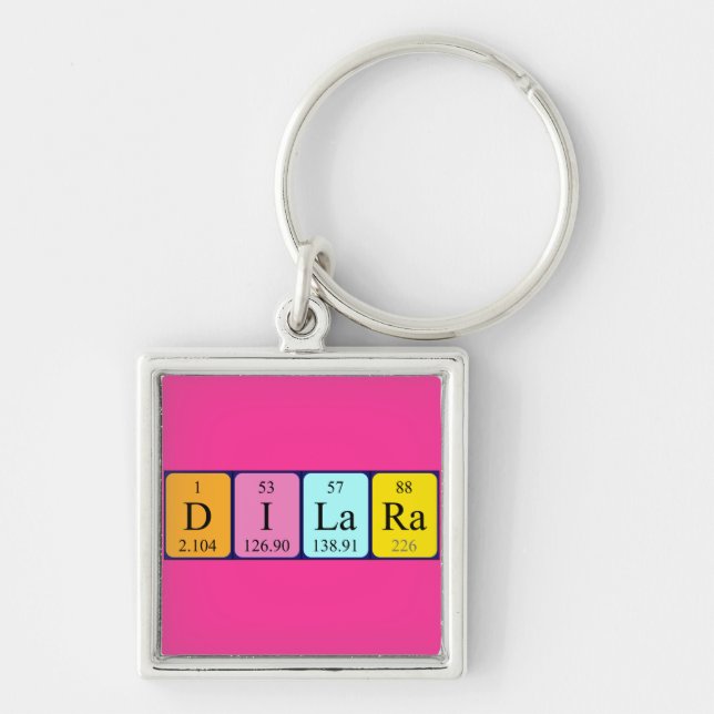 Dilara periodic table name keyring (Front)