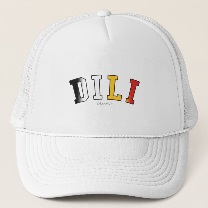 Dili in East Timor National Flag Colors Hat
