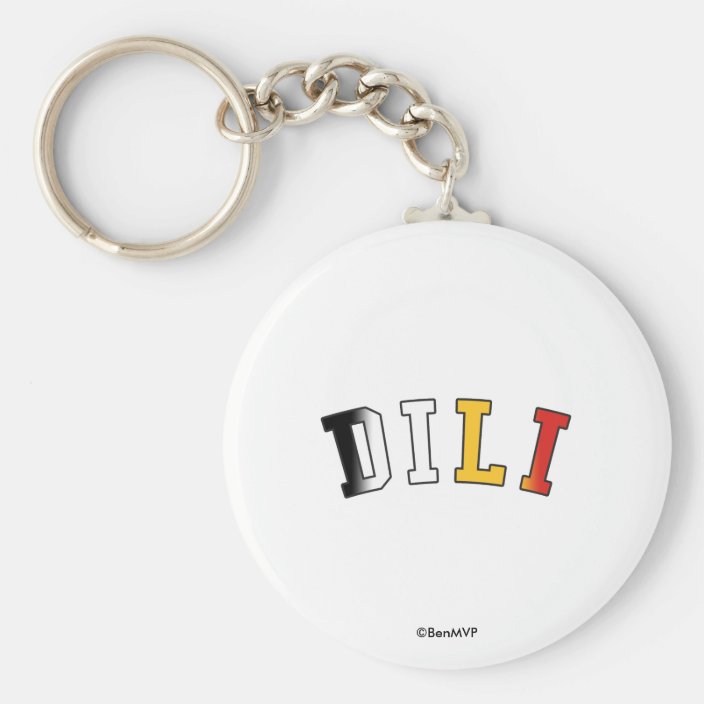Dili in East Timor National Flag Colors Key Chain