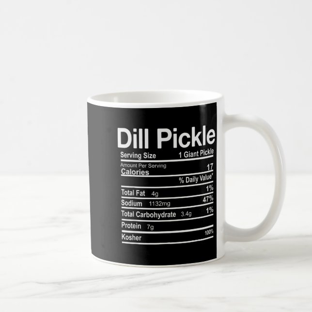 Dill Ckle Nutrition Facts Funny Thanksgiving Chris Coffee Mug (Right)