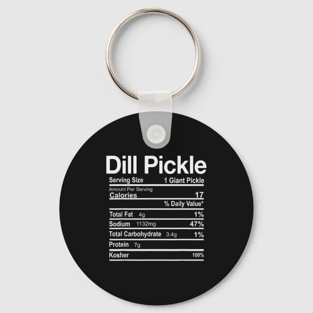 Dill Ckle Nutrition Facts Funny Thanksgiving Chris Keychain (Front)