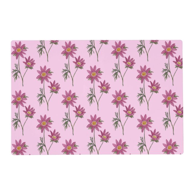 Dill Daisy Placemat Pink Pattern (Front)