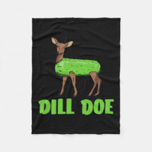 Dill Doe Funny Adult Humor Funny Nature Deer Redne Fleece Blanket