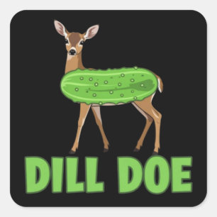 Dill Doe Funny Adult Humor Funny Nature Deer Square Sticker