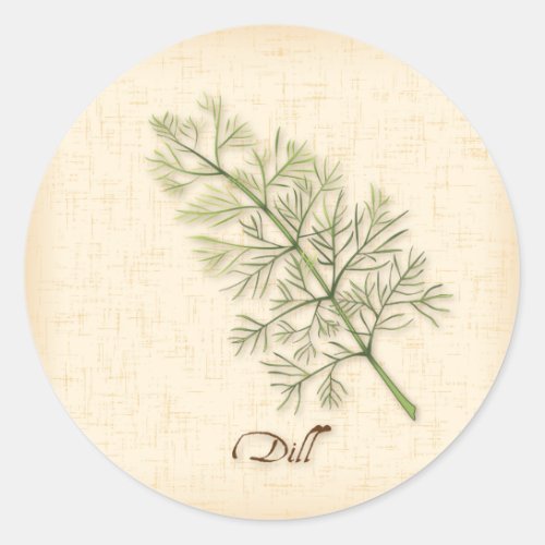 Dill Herb Round Sticker