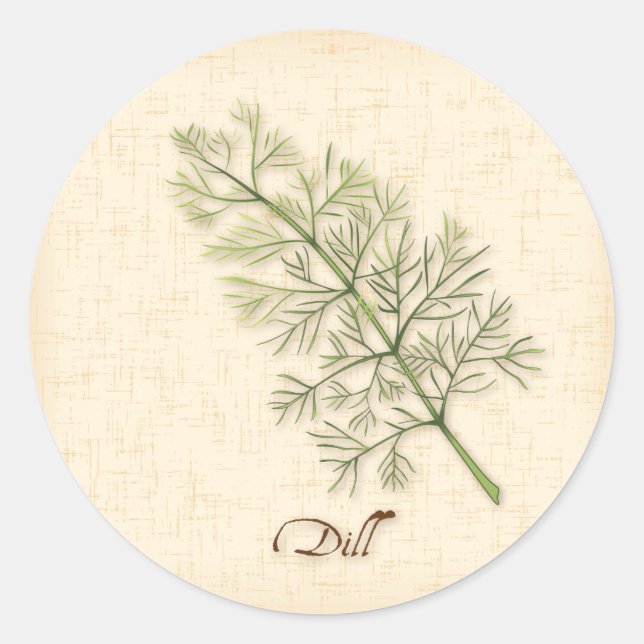 Dill Herb Round Sticker (Front)