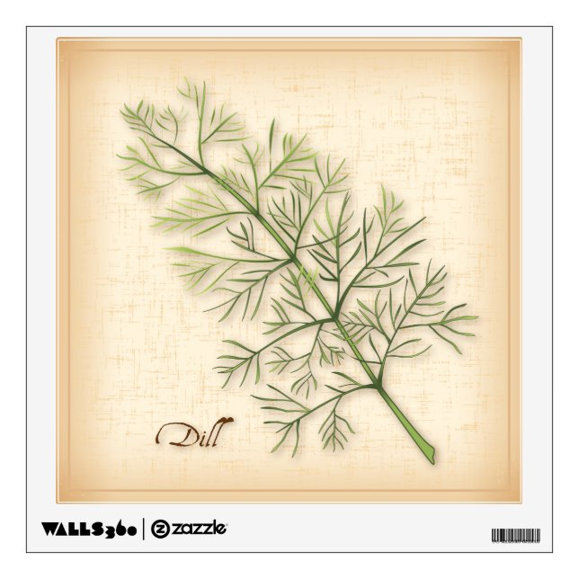 Dill Herb Wall Decal (Front)