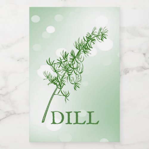Dill Herbs Label