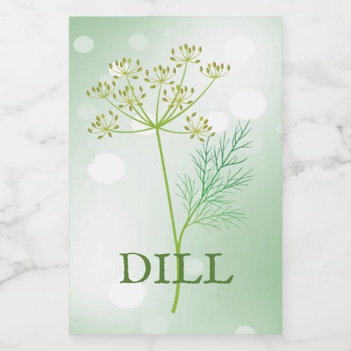 Dill Herbs Label