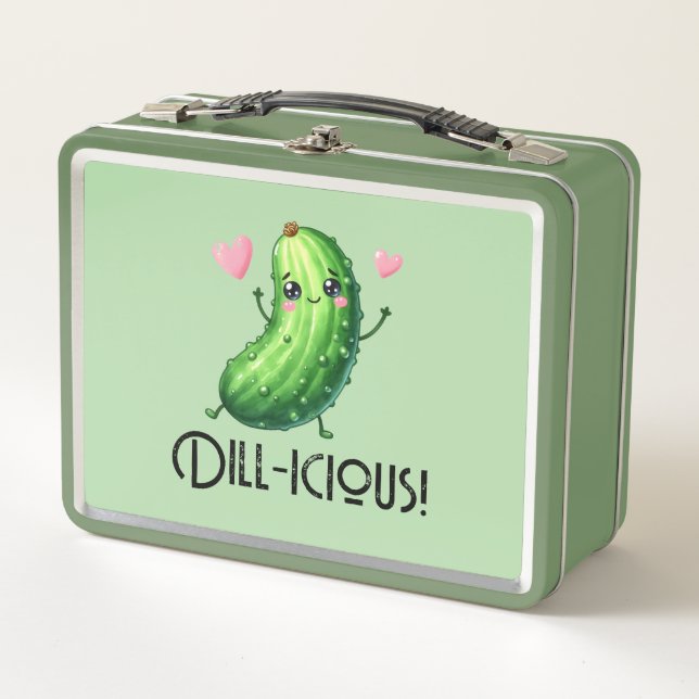 Dill-icous Metal Lunch Box (Front)