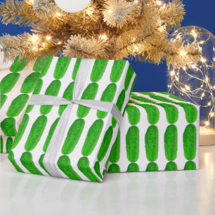 DILL PICKLE CHRISTMAS FUNNY WRAPPING PAPER