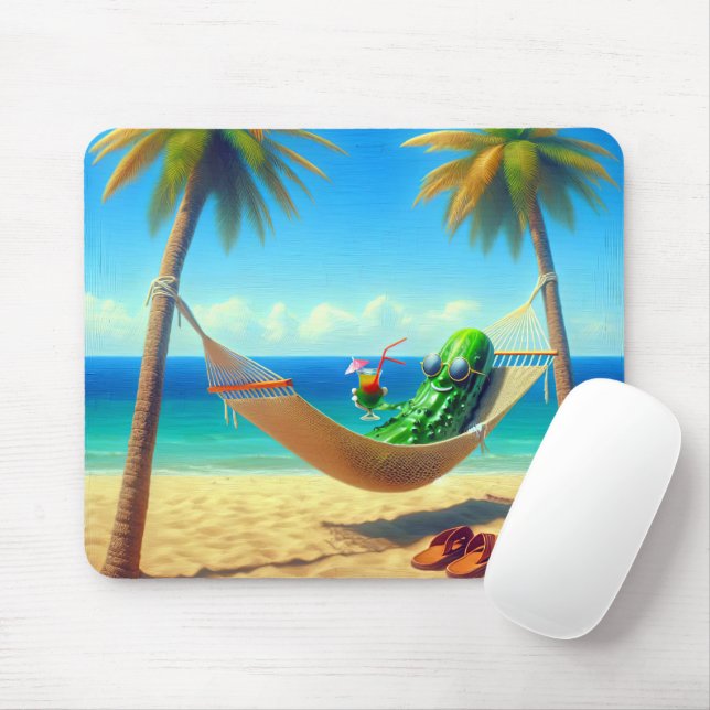 Dill Pickle In a Tropical Hammock Mouse Pad (With Mouse)