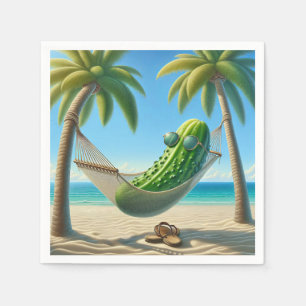 Dill Pickle In a Tropical Hammock Napkins