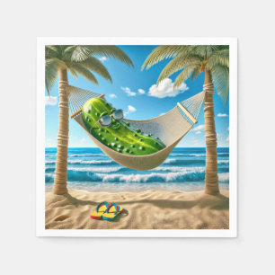 Dill Pickle In a Tropical Hammock Napkins