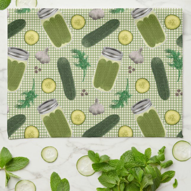 Dill Pickle Kitchen Towel (Folded)