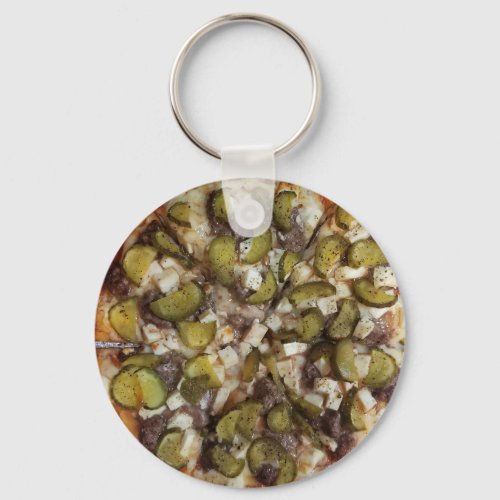 Dill Pickle Pizza Keychain