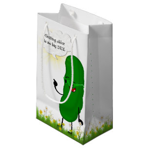 Dill Pickle with Green Glasses Small Gift Bag