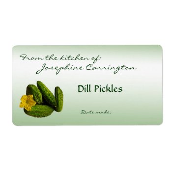 Dill Pickles Canning Labels by Bebops at Zazzle