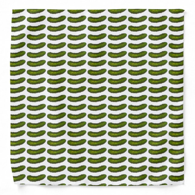 Dill Pickles Crunchy Green Kosher Sour Deli Pickle Bandana (Front)