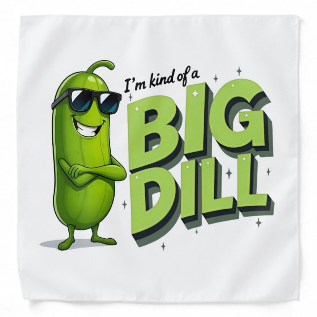Dill Pickles Lovers Gift - Funny Cartoon Designs Bandana (Front)