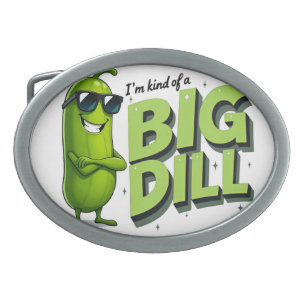 Dill Pickles Lovers Gift - Funny Cartoon Designs Belt Buckle