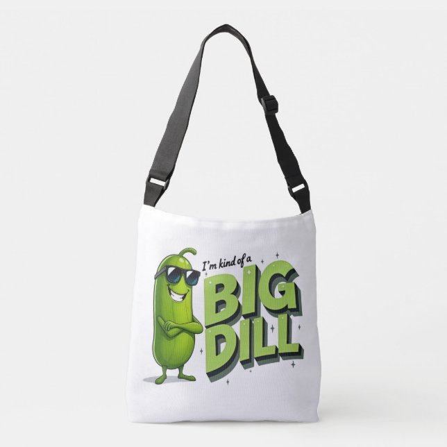 Dill Pickles Lovers Gift - Funny Cartoon Designs Crossbody Bag (Front)