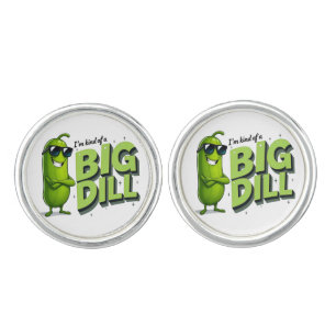 Dill Pickles Lovers Gift - Funny Cartoon Designs Cufflinks