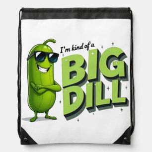 Dill Pickles Lovers Gift - Funny Cartoon Designs Drawstring Bag