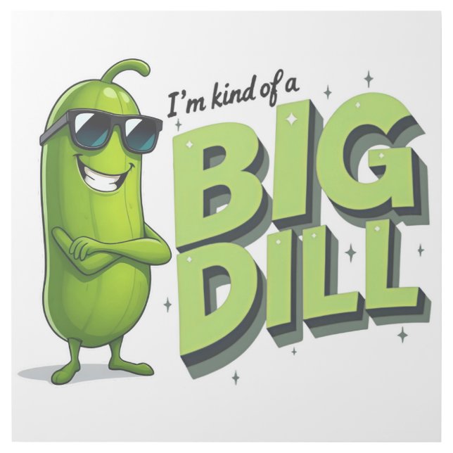 Dill Pickles Lovers Gift - Funny Cartoon Designs Gallery Wrap (Front)