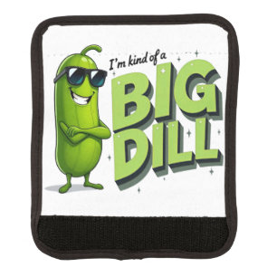 Dill Pickles Lovers Gift - Funny Cartoon Designs Luggage Handle Wrap