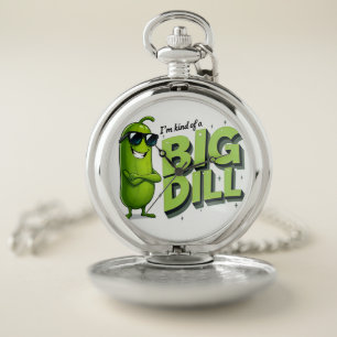 Dill Pickles Lovers Gift - Funny Cartoon Designs Pocket Watch