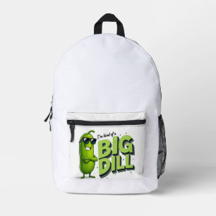 Dill Pickles Lovers Gift - Funny Cartoon Designs Printed Backpack