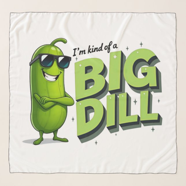 Dill Pickles Lovers Gift - Funny Cartoon Designs Scarf (Front)