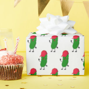 Dill Picklet with Ball Cap Wrapping Paper