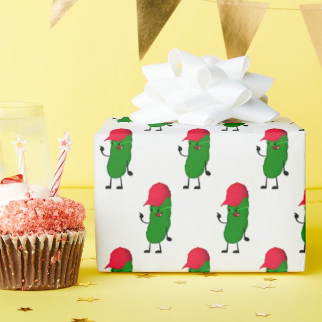 Dill Picklet with Ball Cap Wrapping Paper (Birthday Party)