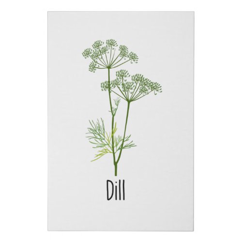Dill Spices Herb Faux Canvas Print