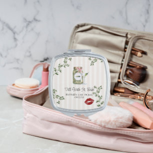 Dill With It Babe Pickle-Themed Bachelorette Compact Mirror