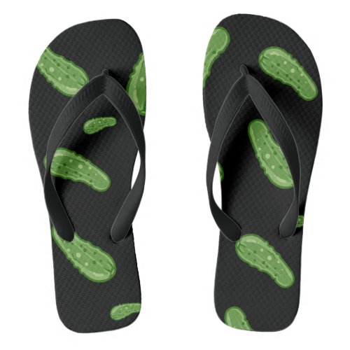 Dill With It Design _ Adult Flip Flops Wide Strap Flip Flops