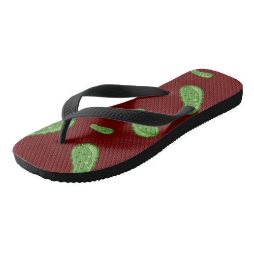 Dill With It Design _ Adult Flip Flops Wide Strap Flip Flops