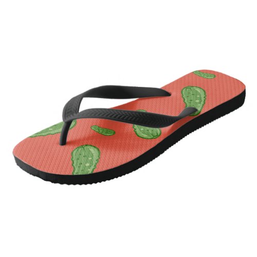 Dill With It Design _ Adult Flip Flops Wide Strap Flip Flops