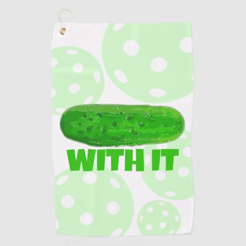 Dill With It Pickleball Funny Sport Towel