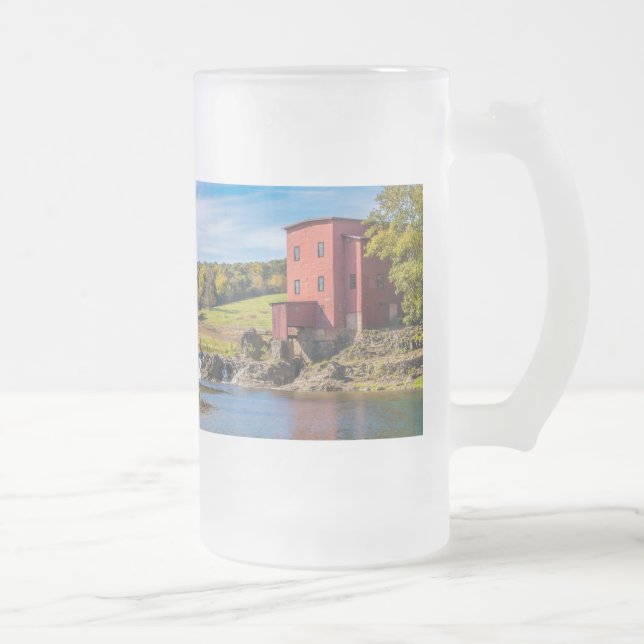 Dillard Mill Autumn Frosted Glass Beer Mug (Right)