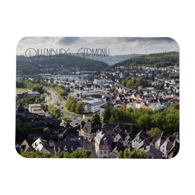 Dillenburg Evening Cityscape Germany Magnet (Horizontal)