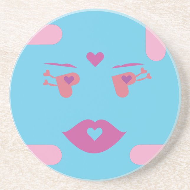 Dilli, The Blue Sponap Coaster.ai Sandstone Coaster (Front)